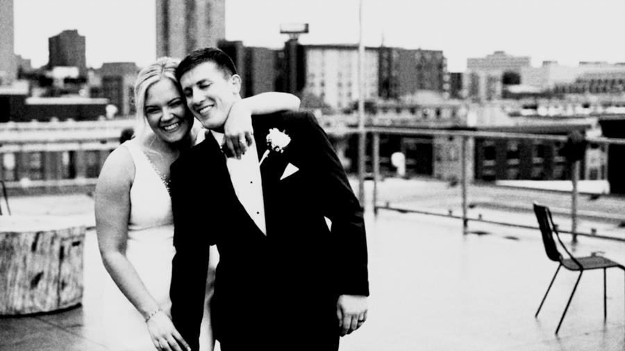 a man and woman posing for a picture